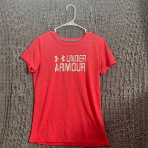 Size small pink/coral Under Armour t-shirt